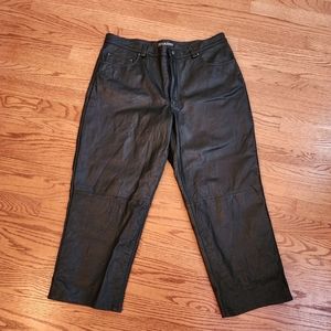 Mirage Black Leather Vintage Pants